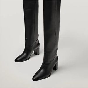 Massimo Dutti Tall Leather Boots